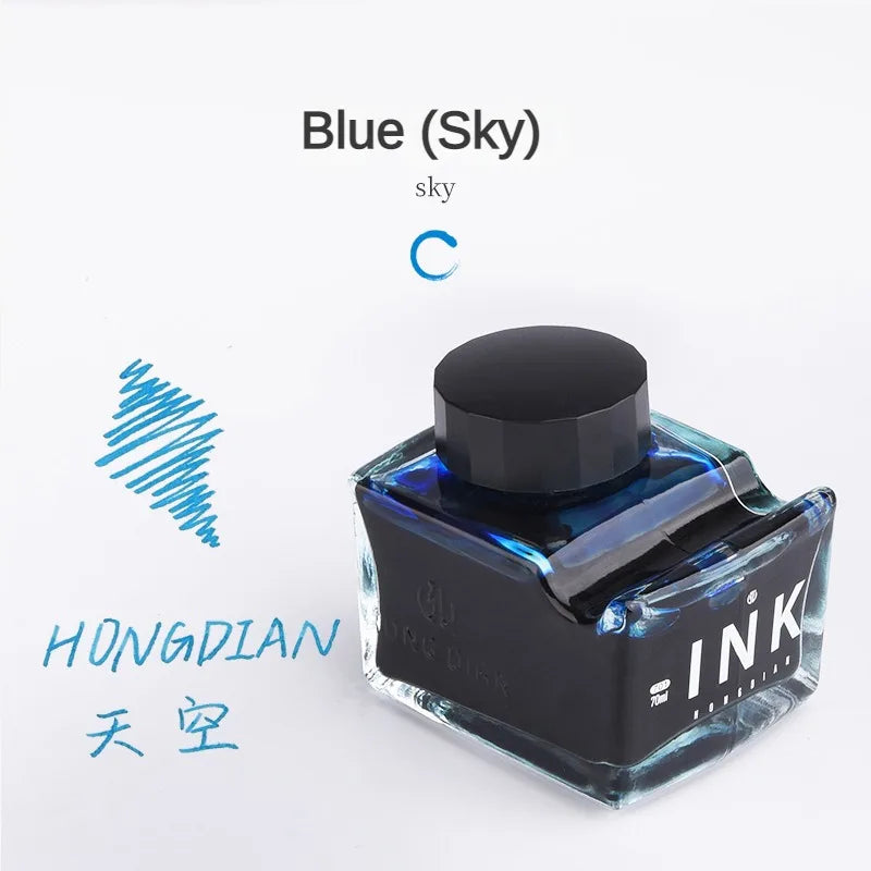 Tinta Premium Hongdian de 70ml – Tinta Sin Carbono de Alta Fluidez para Caligrafía y Pluma Fuente