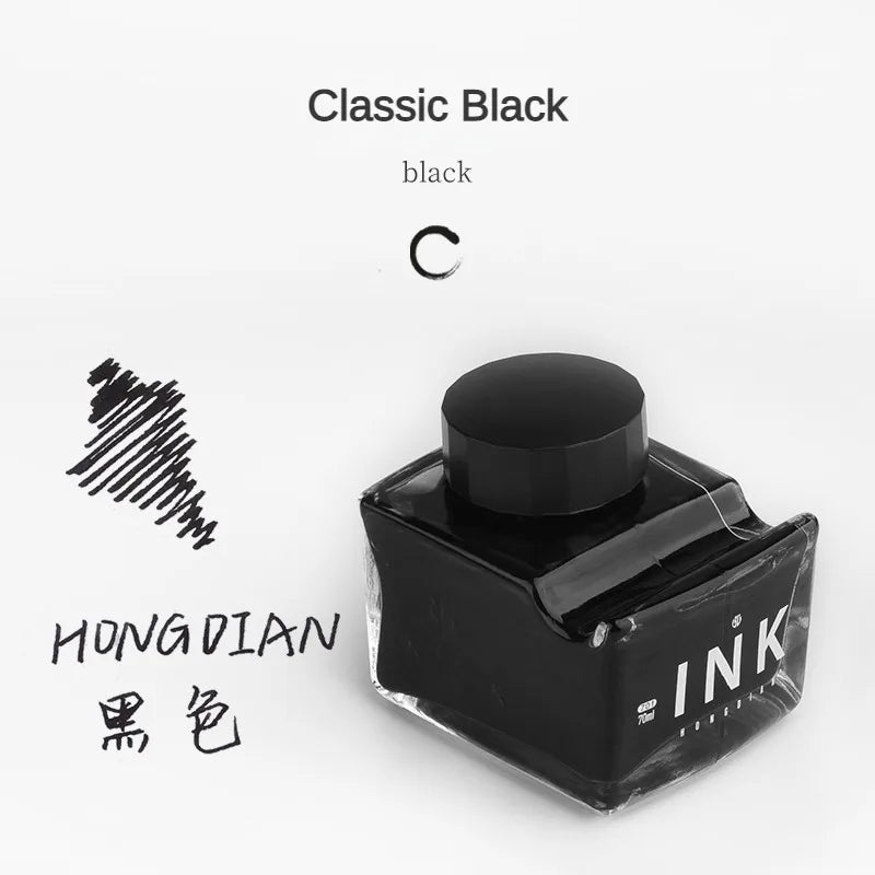 Tinta Premium Hongdian de 70ml – Tinta Sin Carbono de Alta Fluidez para Caligrafía y Pluma Fuente