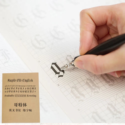 Cuaderno de Práctica de Caligrafía Inglesa y Gótica – Guía de Entrenamiento para Lettering Elegante